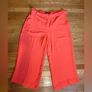 Bright Orange 🍊 Wide-Leg Cropped Express Pants Size14